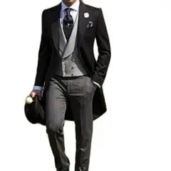 Rental of dark gray tailcoat.