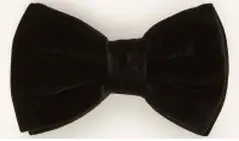 Silk velvet bow tie.