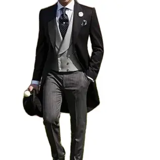 Jaquette grise anthracite Quaie de pie gris fonce